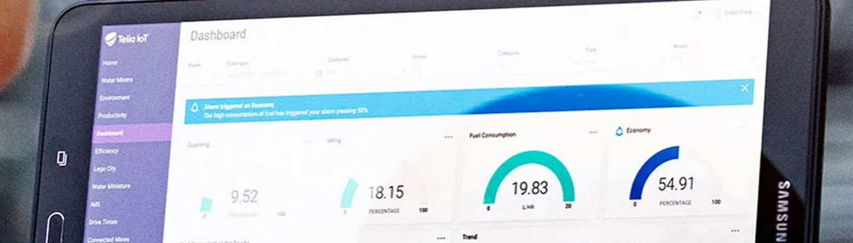 Telia IoT dashboard